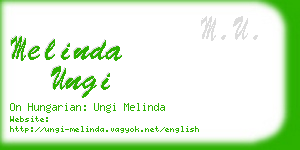 melinda ungi business card